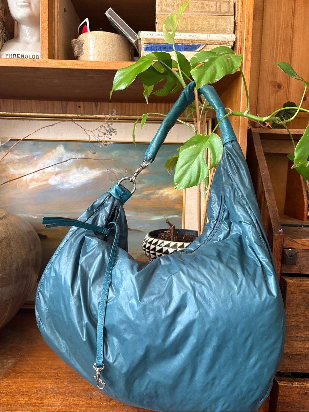 BREE Germany Nylon x Leather Slouchy Hobo